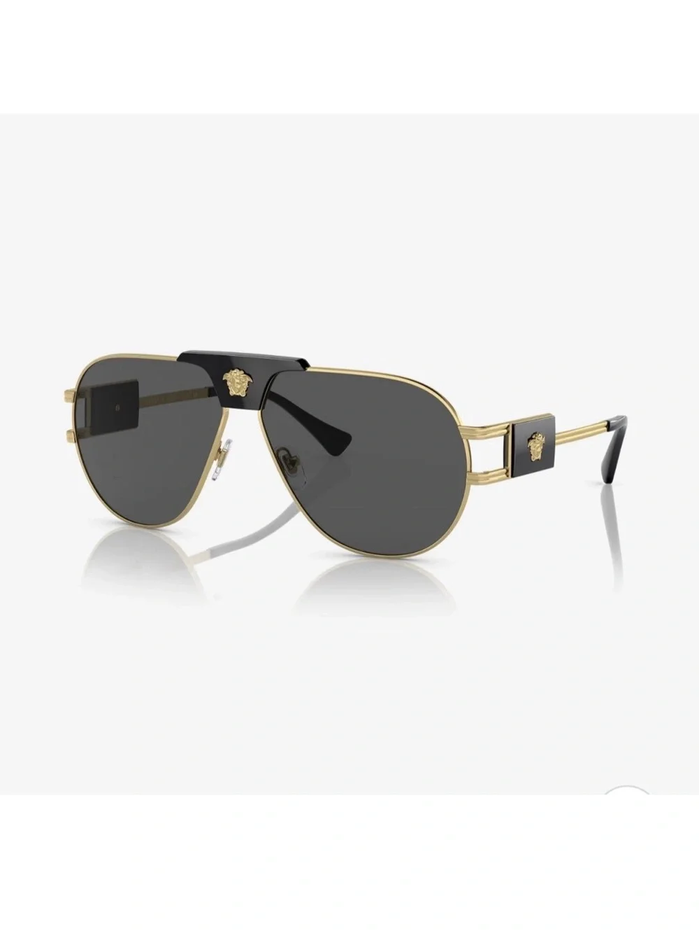 Versace VE2251 100287 63 Men's Square Sunglasses - Gold/Gray